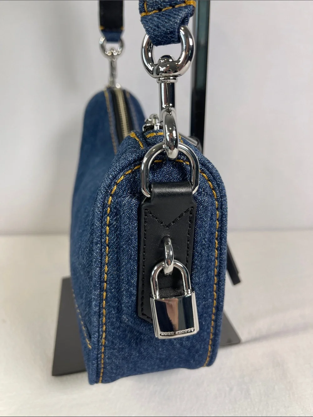 Marc Jacobs Drifter Denim Convertible Shoulder Crossbody Bag Blue